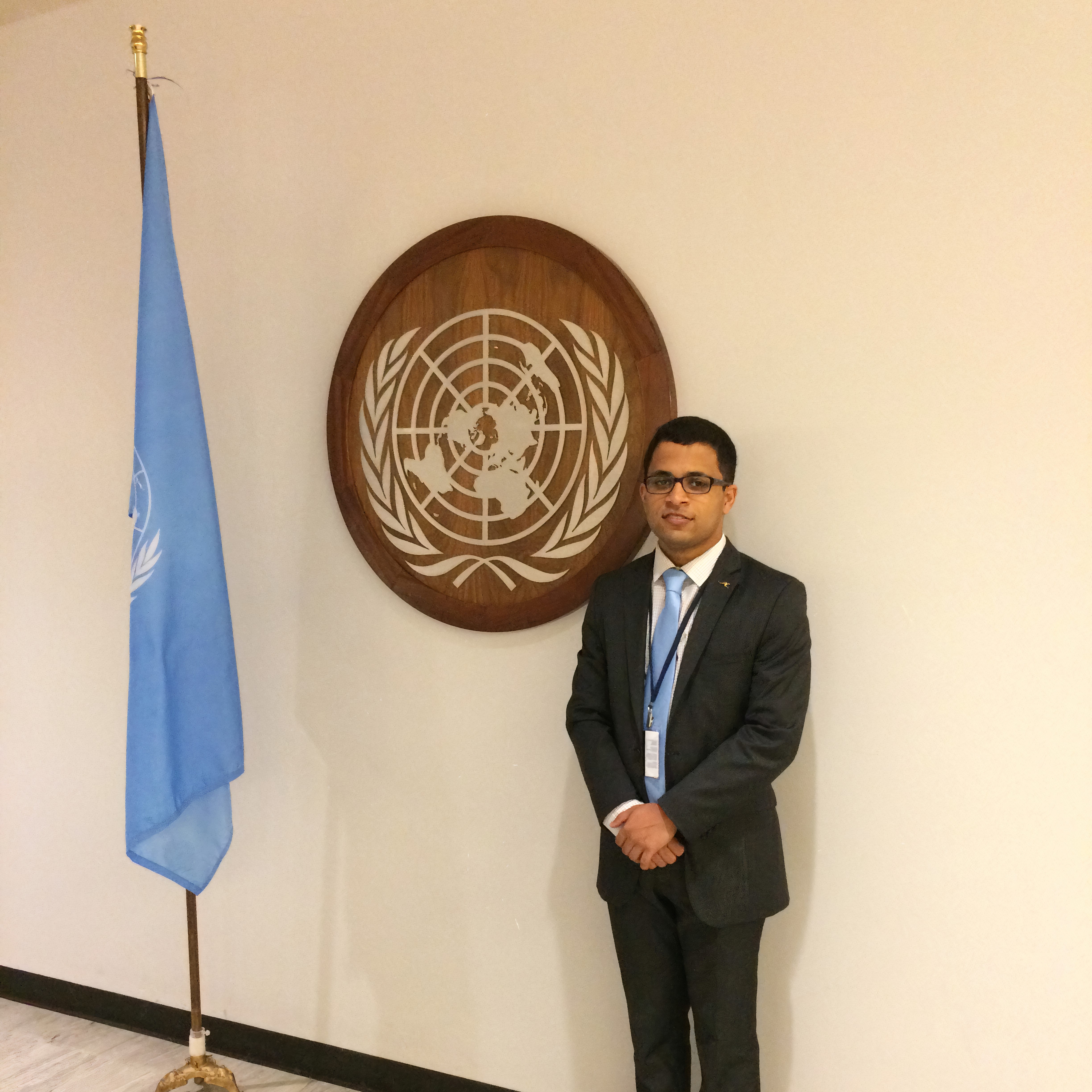 At the UN Headquarters in New York